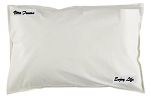 49 Pillowcases - White Horizontal Black Letters
